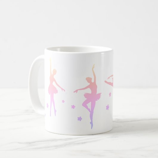 Ballerina Dancer Gift Mok | Overweging verjaardag (Voorkant links)