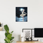 Ballerina Dancer Girl: kerstfantastisch Poster (Thuiskantoor)