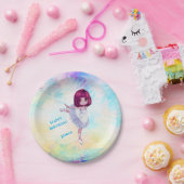 Ballerina Dancer "Happy Birthday" Borden Papieren Bordje (Feest)