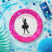 Ballerina Dancer "Happy Birthday" Borden Papieren Bordje (Feest)