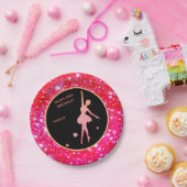 Ballerina Dancer "Happy Birthday" Borden Papieren Bordje (Feest)