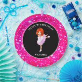 Ballerina Dancer "Happy Birthday" Borden Papieren Bordje (Feest)