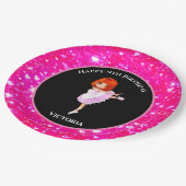 Ballerina Dancer "Happy Birthday" Borden Papieren Bordje (Gekanteld)