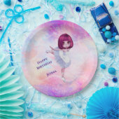 Ballerina Dancer "Happy Birthday" Borden Papieren Bordje (Feest)