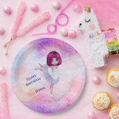 Ballerina Dancer "Happy Birthday" Borden Papieren Bordje (Feest)