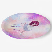 Ballerina Dancer "Happy Birthday" Borden Papieren Bordje (Gekanteld)