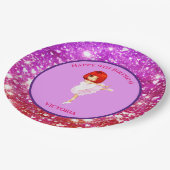 Ballerina Dancer "Happy Birthday" Papieren Borden Papieren Bordje (Gekanteld)