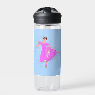 Ballerina Dancer in Magenta Roze Dress Waterfles