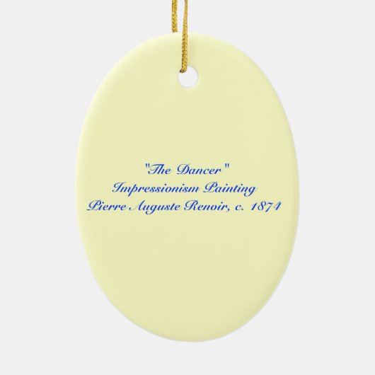 Ballerina Dancer Keramisch Ornament (Achterkant)