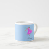 Ballerina Dancer Magenta Roze Jurk Gepersonaliseer Espresso Kop (Voorkant rechts)