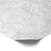 Ballerina Dancer Metallic Zilver Grijs Glitter Perfect Poster (Hoek)