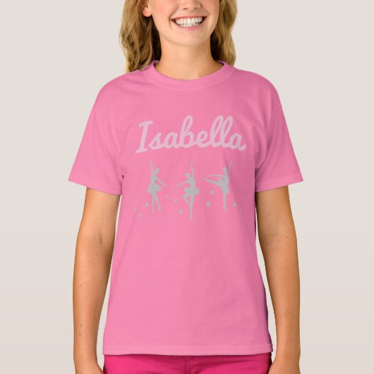 Ballerina Dancer Name Tshirt | Overweging verjaard (Voorkant)