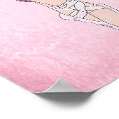 Ballerina Dancer op Pointe in Pink Poster (Hoek)