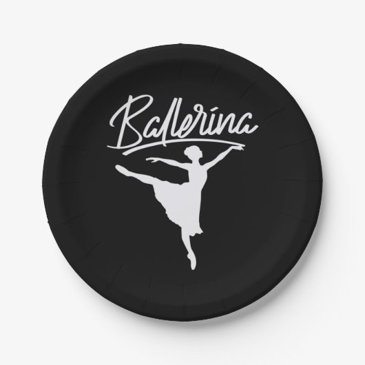 Ballerina Dancer Papieren Bordje (Voorkant)