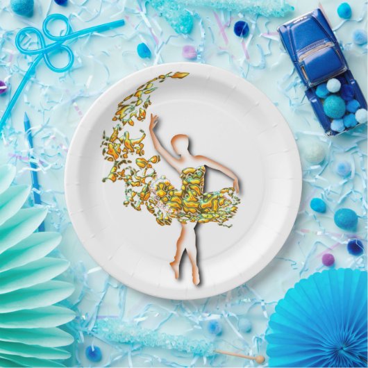 Ballerina Dancer Papieren Bordje (Feest)