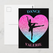 Ballerina Dancer Persoonlijk Briefkaart (Voorkant / Achterkant)