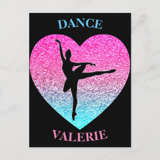 Ballerina Dancer Persoonlijk Briefkaart (Voorkant)