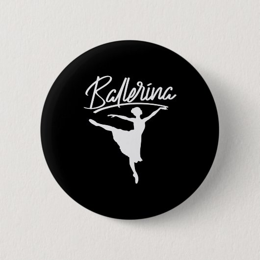 Ballerina Dancer Ronde Button 5,7 Cm (Voorkant)