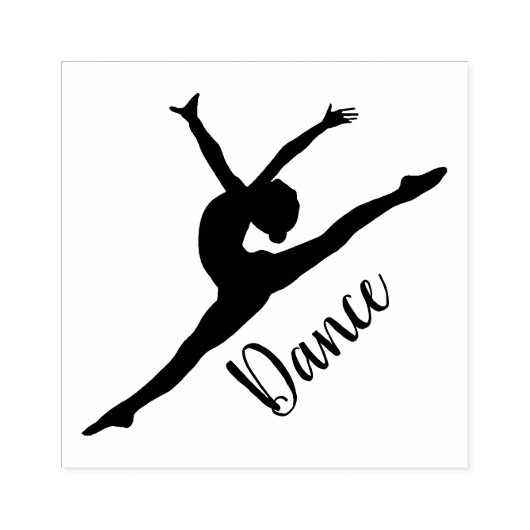 Ballerina Dancer Rubberstempel (Afrduk)