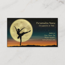 Ballerina Dancer Silhouette Full Moon
