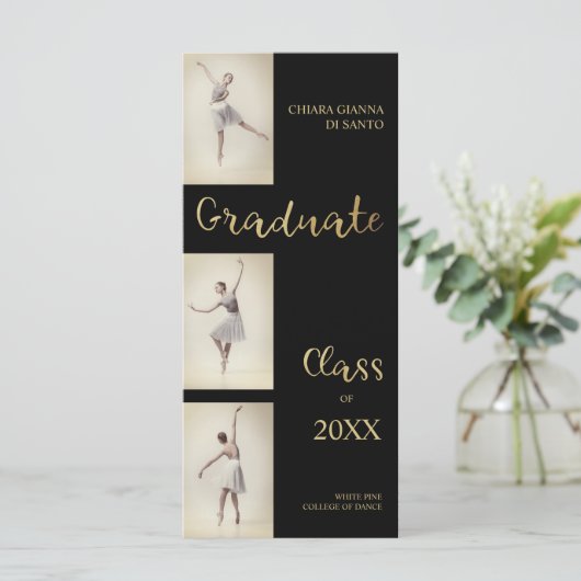 Ballerina Dancer Three Photo Dance Afstuderen (Staand voorkant)