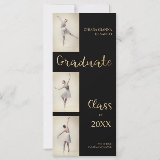 Ballerina Dancer Three Photo Dance Afstuderen (Voorkant)