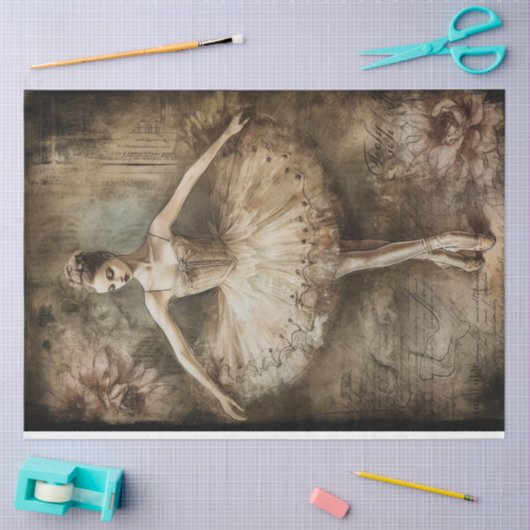 Ballerina Dancer twee Tissuepapier (Craft)