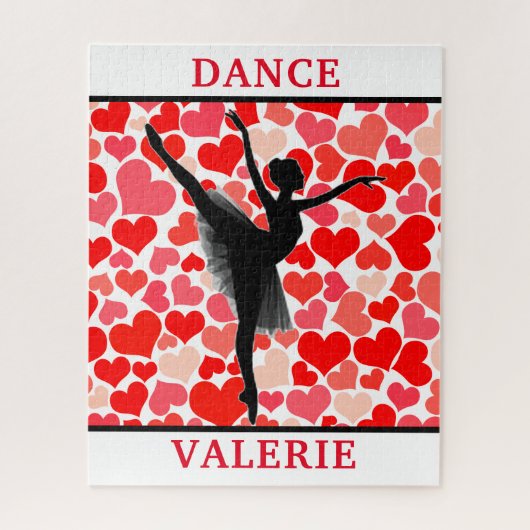 Ballerina Dancer Valentijnsdag Puzzle Legpuzzel (Verticaal)