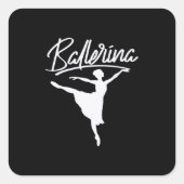 Ballerina Dancer Vierkante Sticker (Voorkant)