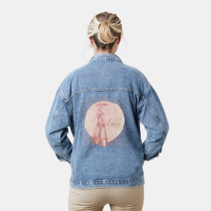 Ballerina Dancer Waterverf Theme Denim Jacket