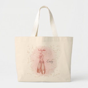 Ballerina Dancer Waterverf Theme Grote Tote Bag