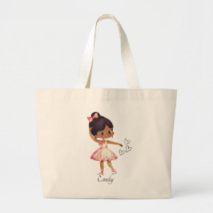 Ballerina Dancer Waterverf Theme Grote Tote Bag
