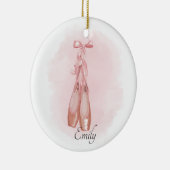Ballerina Dancer Waterverf Theme Keramisch Ornamen Keramisch Ornament (Rechts)