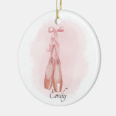 Ballerina Dancer Waterverf Theme Keramisch Ornamen Keramisch Ornament (Links)