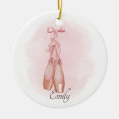 Ballerina Dancer Waterverf Theme Keramisch Ornamen Ornament (Voorkant)