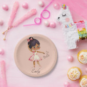 Ballerina Dancer Waterverf Theme Papieren Bordje (Feest)