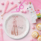 Ballerina Dancer Waterverf Theme Papieren Bordje (Feest)