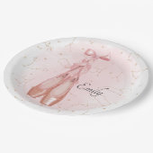 Ballerina Dancer Waterverf Theme Papieren Bordje (Gekanteld)