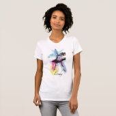 Ballerina Dancer Waterverf Theme T-shirt (Voorkant volledig)
