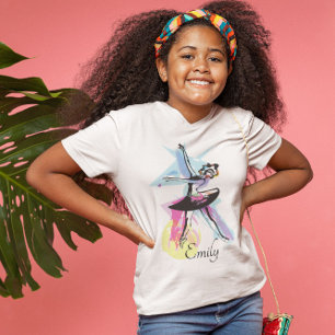 Ballerina Dancer Waterverf Theme T-shirt