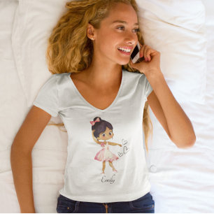 Ballerina Dancer Waterverf Theme T-shirt
