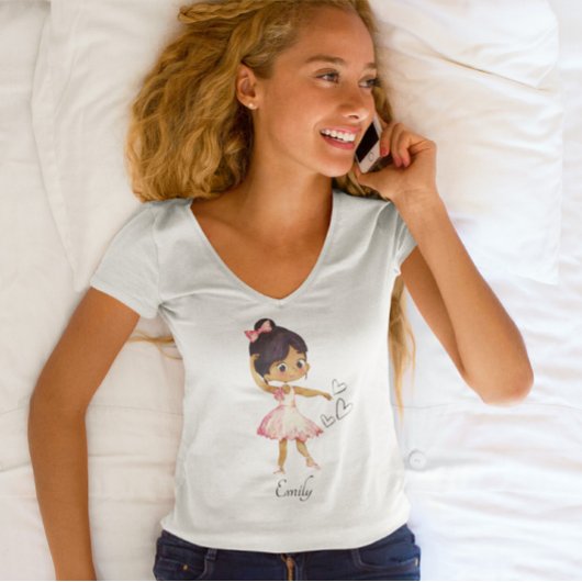 Ballerina Dancer Waterverf Theme T-shirt