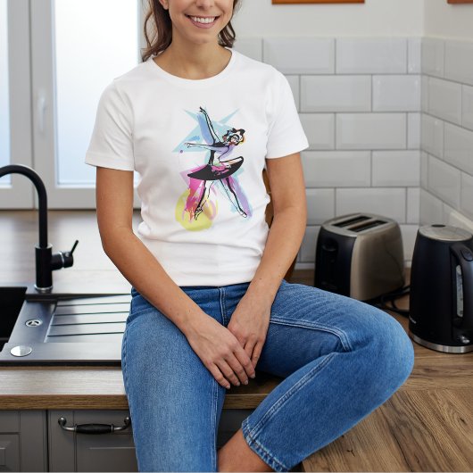 Ballerina Dancer Waterverf Theme T-shirt