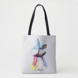 Ballerina Dancer Waterverf Theme Tote Bag