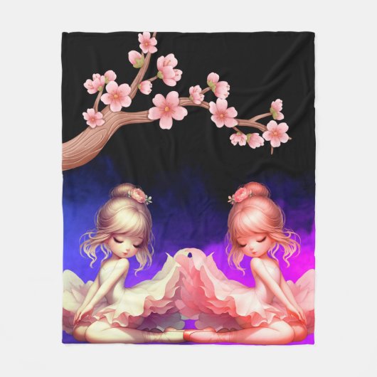 Ballerina Dancers Fleece Deken (Voorkant)