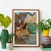 Ballerina Dancers in Sinaasappel van Edgar Degas V Poster