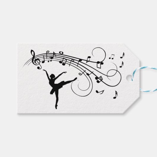 Ballerina Dancing and the Music Follows Cadeaulabel (Voorkant (Horizontaal))