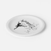 Ballerina Dancing and the Music Follows Papieren Bordje (Gekanteld)