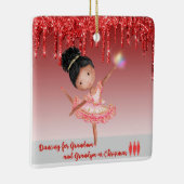 Ballerina Dancing for Grandouders at Kerstmis Ce Keramisch Ornament (Rechts)