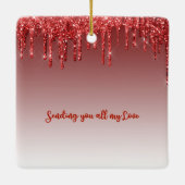 Ballerina Dancing for Grandouders at Kerstmis Ce Keramisch Ornament (Achterkant)